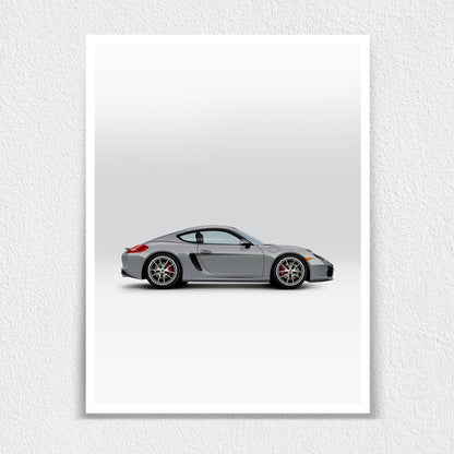 Iconic German Sports Car Cayman Print