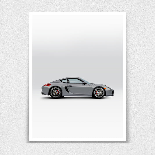 Iconic German Sports Car Cayman Print
