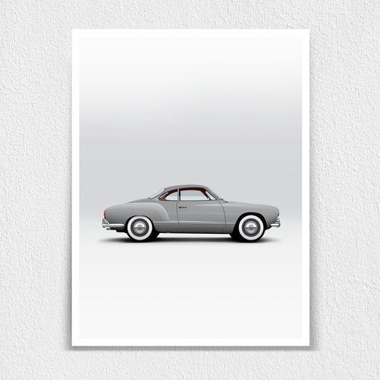 Classic German Rear Engine 2-Door Sports Car Print