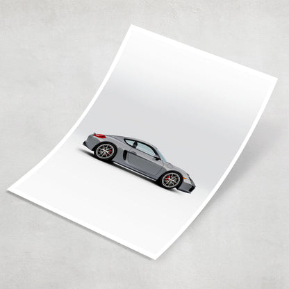 Iconic German Sports Car Cayman Print